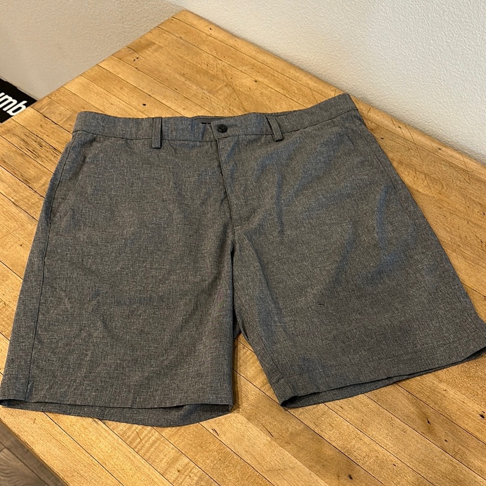 PGA Tour Men's Charcoal Flat Front Shorts